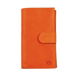 Compagnon femme cuir orange - de face
