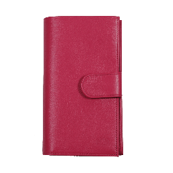 compagnon cuir femme fushia - ouvert