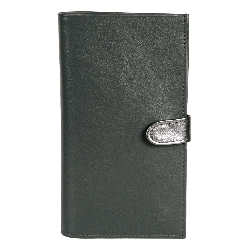 Porte chéquier gris et argent - de face