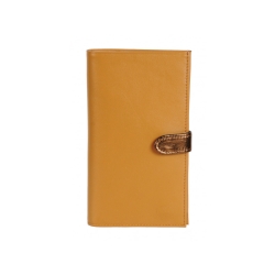 Porte chéquier cuir bicolore