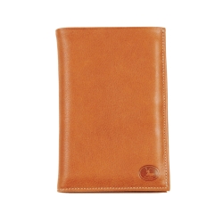 Portefeuille cuir surpiqûre colorée