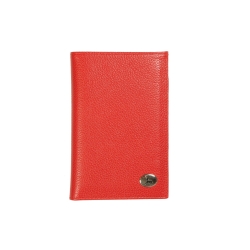Portefeuille rouge en cuir pour homme