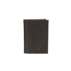 Porte cartes en cuir noir - Face