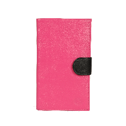 Porte chéquier fushia et rose - de face