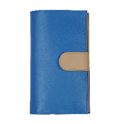 Combiné en cuir bleu - de face