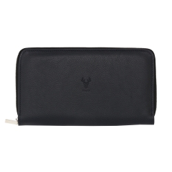Compagnon bleu marine en cuir - Frandi