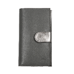 compagnon cuir gris bicolore - de face