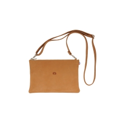 Sac cuir femme miel avec badoulière cuir - Frandi