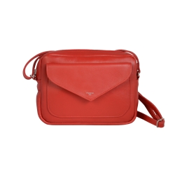 Petit sac en cuir rouge avec bandoulière - Frandi 03185