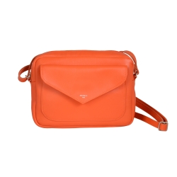 Petit sac en cuir orange de la marque Frandi 03185