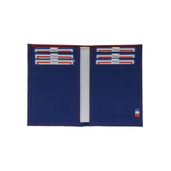 Porte carte bleu, blanc et rouge - Frandi 1930