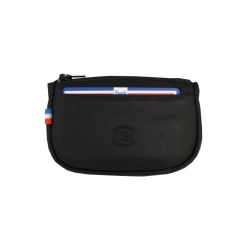 Porte monnaie noir en cuir -5262