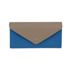 Portefeuille de la marque Frandi - Portefeuille femme bleu et taupe - Frandi 03956