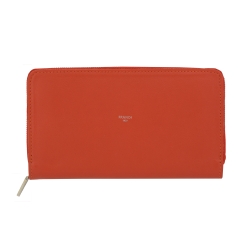 Portefeuille et compagon orange en cuir - Frandi 3264