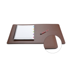 Sous main bureau cuir marron - Frandi