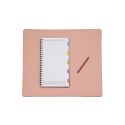 Sous main de petite taille en cuir rose