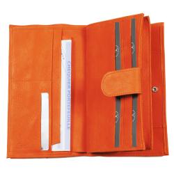 Compagnon femme cuir orange - de face