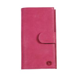 Portefeuille femme compagnon cuir fushia