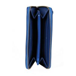 Compagnon zippé en cuir bleu - Frandi