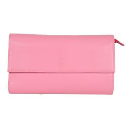 Compagnon cuir rose et fushia - de face
