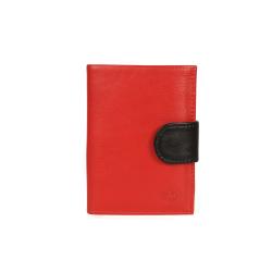 Portefeuille femme rouge et noir - Frandi