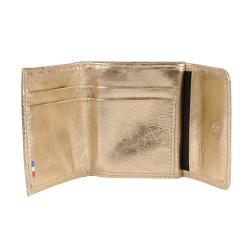 Porte monnaie fermoir en cuir pour femme - de face