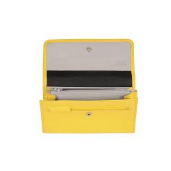 Portefeuille jaune en cuir - Frandi