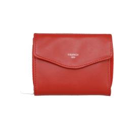 Portefeuille femme cuir rouge - Frandi