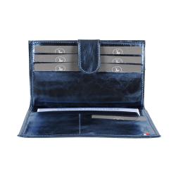 Compagnon cuir bleu nuit - Face