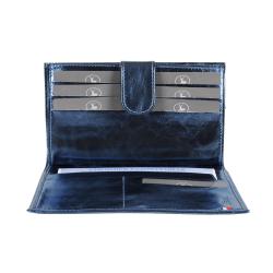 Compagnon cuir bleu nuit - de face