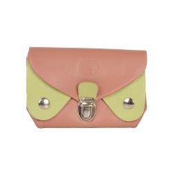 Porte monnaie beige et vert - Face