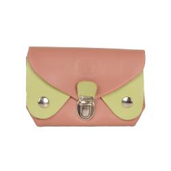 Porte monnaie beige et poudre - face