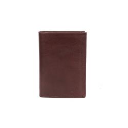 Portefeuille cuir marron haut de gamme - ouvert