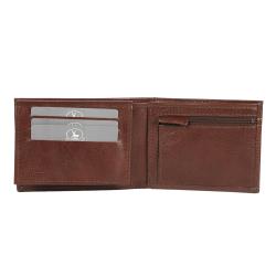 Portefeuille cuir lisse marron - Frandi