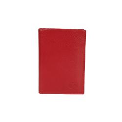 Portefeuille cuir  rouge - ouvert