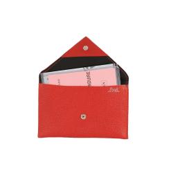 Porte papier enveloppe rouge - de face