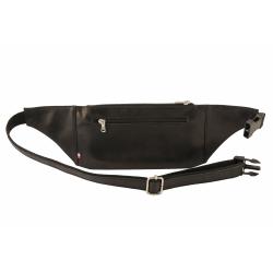 Sac banane en cuir noir - Frandi