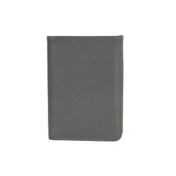 Portefeuille gris en cuir grainé - Frandi