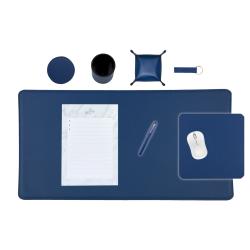 Sous main bureau, accessoire de bureau en cuir, sous-main pour