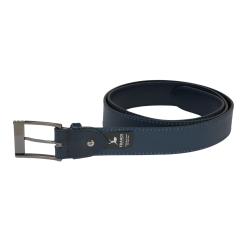 Ceinture marine avec surpiqûre cuir