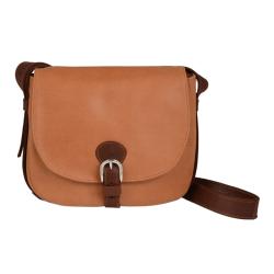 Besace homme et femme en cuir gold avec patte- FRANDI