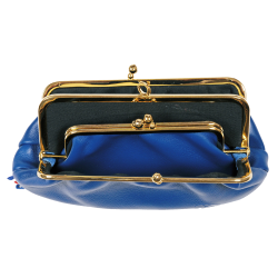 Porte monnaie femme cuir-Bleu