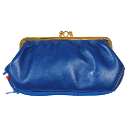 Porte monnaie femme cuir-Bleu