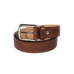 Ceinture marron en cuir bombé 