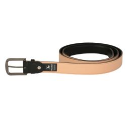 Ceinture cuir bombé en cuir noir - Ceintures homme