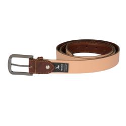 Ceinture marron en cuir bombé 