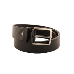 Ceinture large en cuir noir