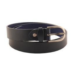 Ceinture cuir navy 30 mm