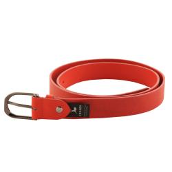 Ceinture cuir rouge - Boucle fer à cheval