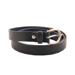 Ceinture fine cuir navy